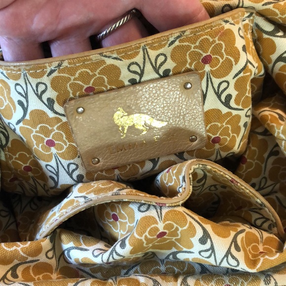 EMMA FOX Large Leather Hobo Shoulder Bag KissLock British Tan Black Elegant Luxe - Picture 12 of 16